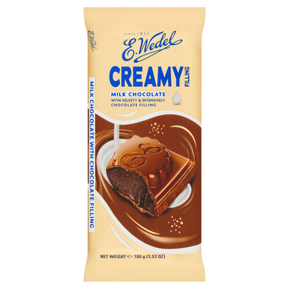 E. Wedel Milk Chocolate with Chocolate Filling 100g — image 1