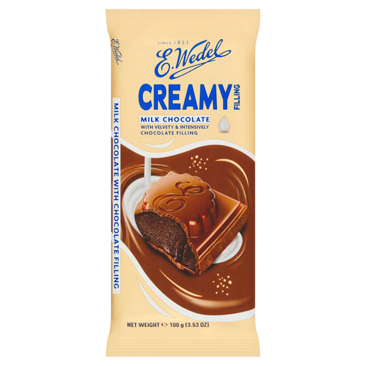 E. Wedel Milk Chocolate with Chocolate Filling 100g — image 1