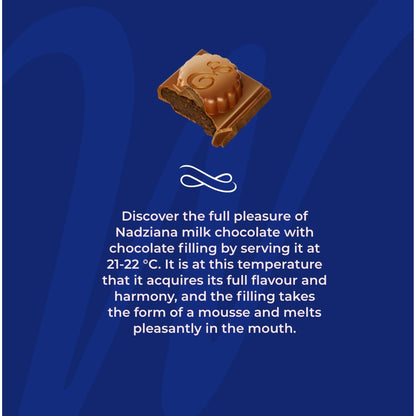 E. Wedel Milk Chocolate with Chocolate Filling 100g — image 2
