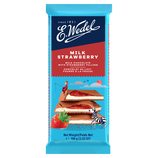 E.Wedel Milk Chocolate With Strawberry 100G — image 1