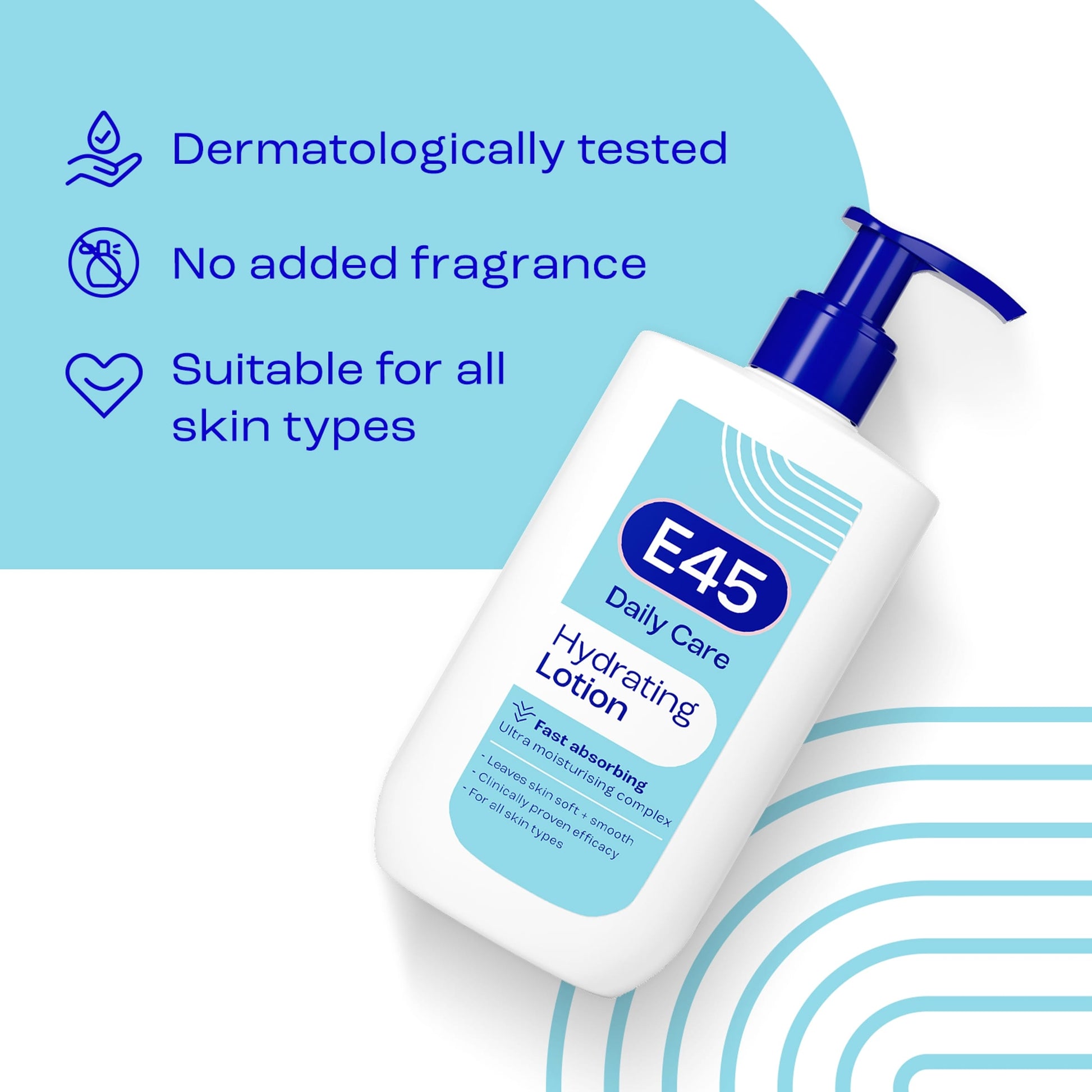 E45 Daily Moisturiser Body Lotion for Dry & Sensitive Skin 400ml — image 2