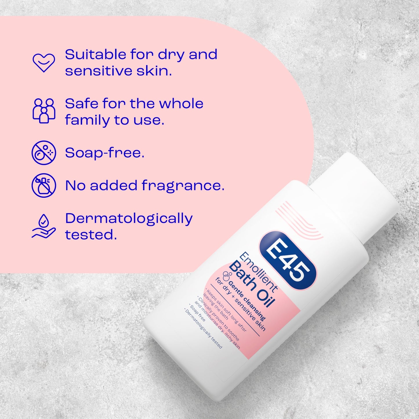 E45 Emollient Bath Oil 500ml — image 2