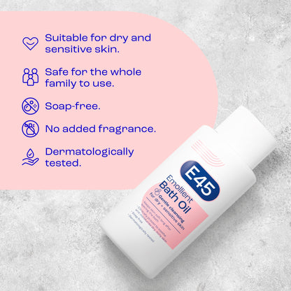 E45 Emollient Bath Oil 500ml — image 2