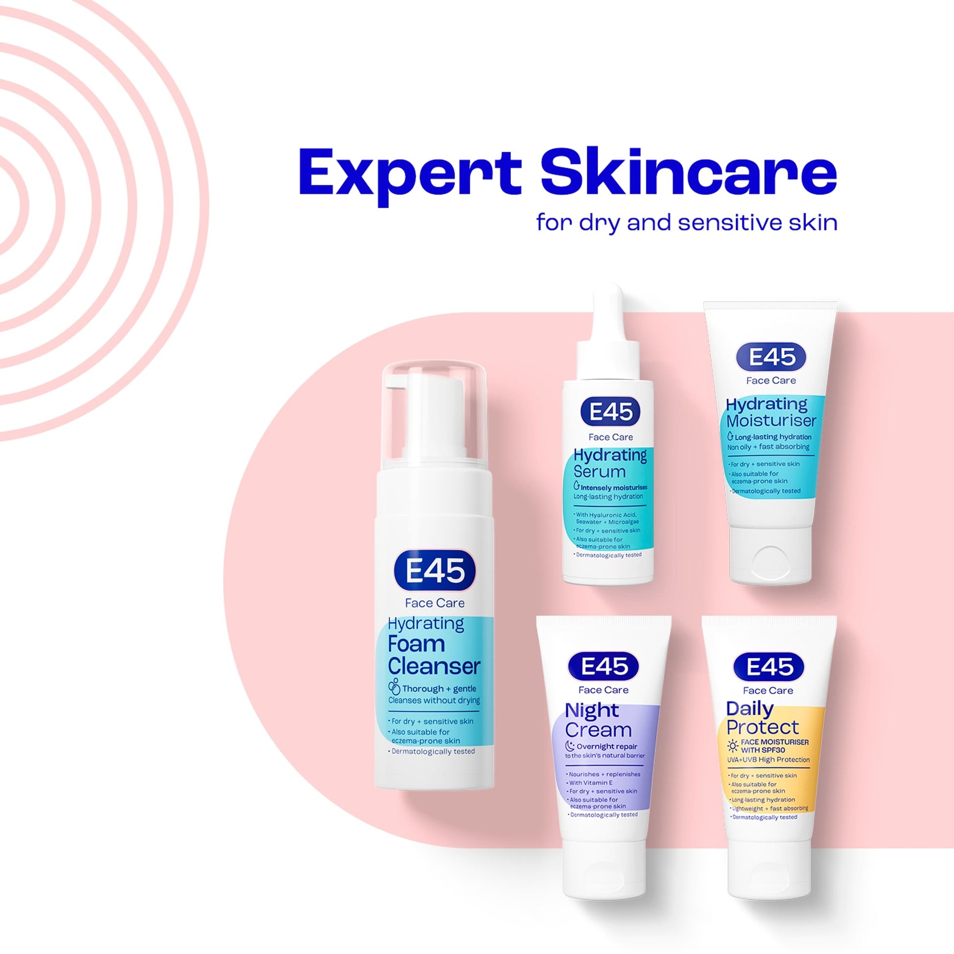 E45 Face Foaming Cleanser For Dry & Sensitive Skin 150Ml — image 3