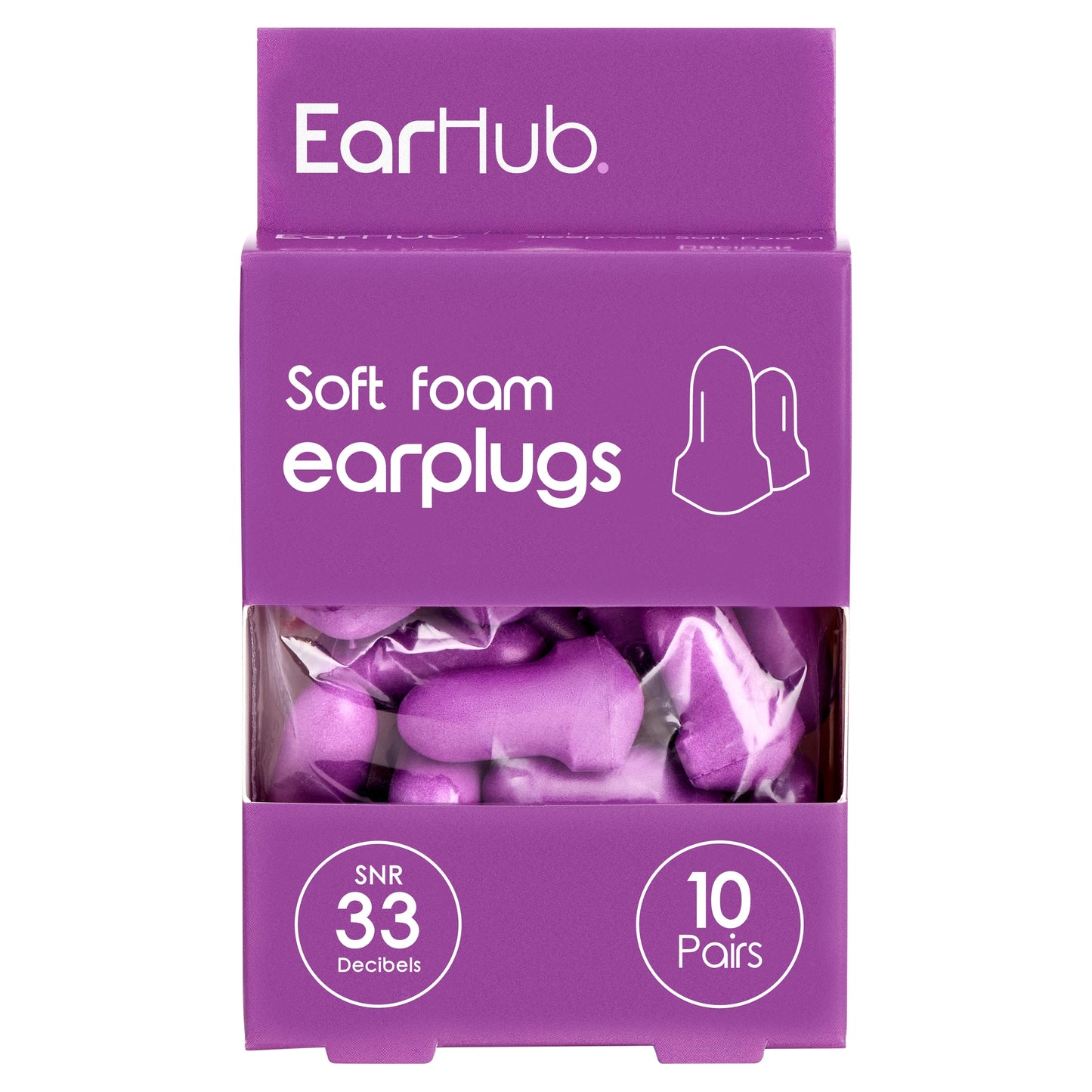 EarHub Soft Foam Earplugs 10 Pairs — image 1