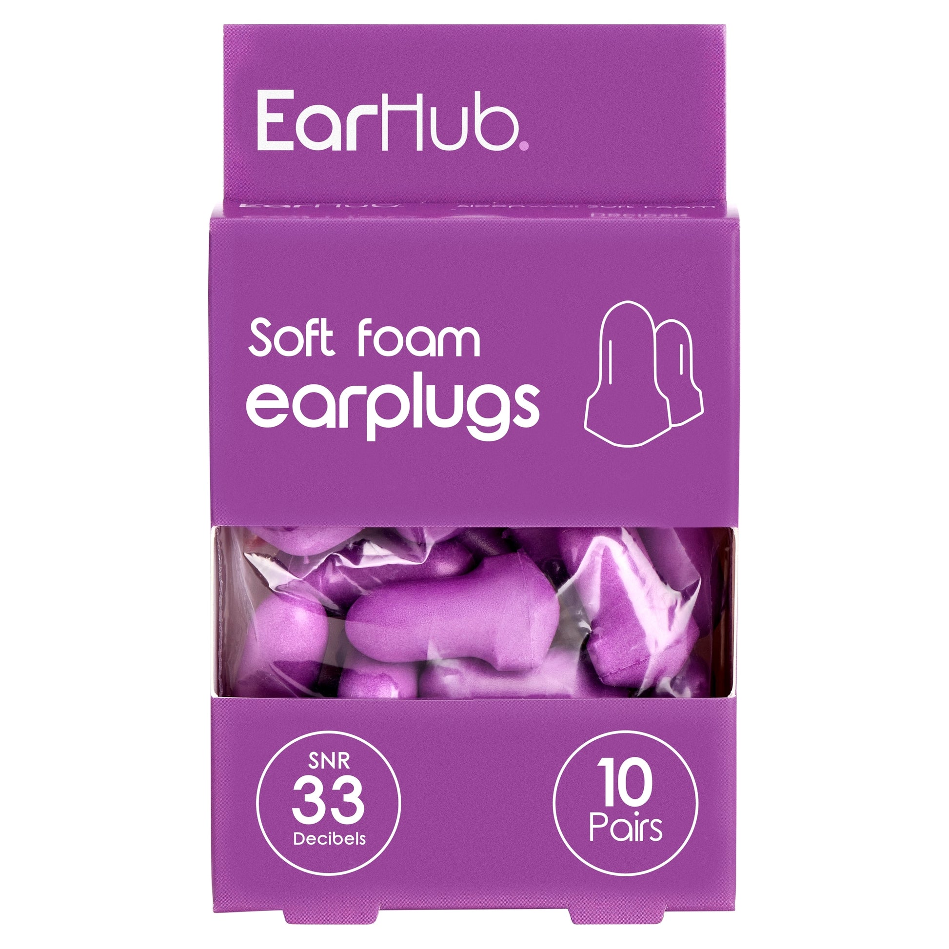 EarHub Soft Foam Earplugs 10 Pairs — image 1