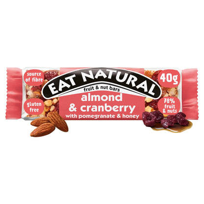 EAT NATURAL Fruit & Nut Almond & Cranberry Bar With Pomegranate &