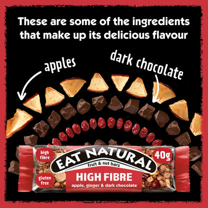Eat Natural Fruit & Nut Bars - Apple, Ginger & Dark Chocolate 3 Pack 40g — image 3