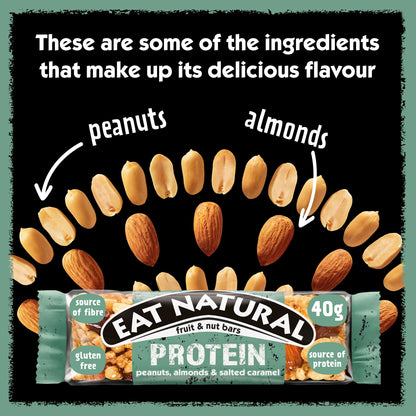 Eat Natural Fruit & Nut Protein Bars with Peanuts, Almonds & Salted Caramel 3 x 40g — image 3