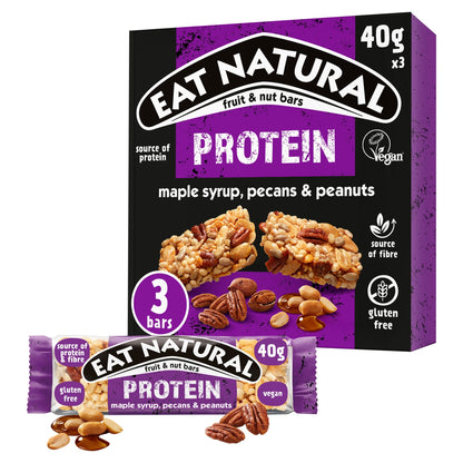 Eat Natural Protein Bars - Maple Syrup, Pecans & Peanuts 3 Pack 40g — image 1