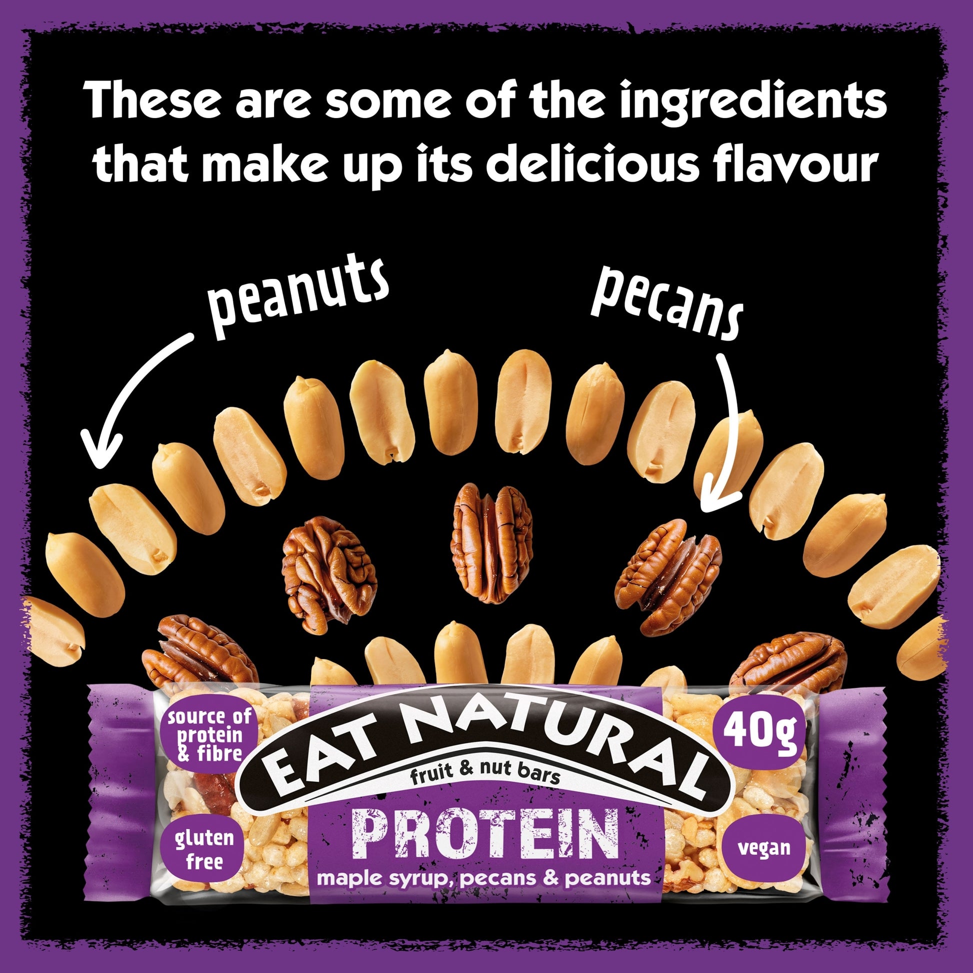 Eat Natural Protein Bars - Maple Syrup, Pecans & Peanuts 3 Pack 40g — image 3