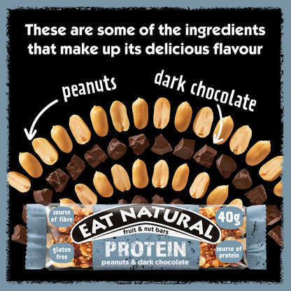 Eat Natural Protein Fruit & Nut Bars - Peanuts & Dark Chocolate 3 x 40g — image 3