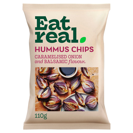Eat Real Hummus Chips Caramelised Onion & Balsamic Vinegar 110G — image 1