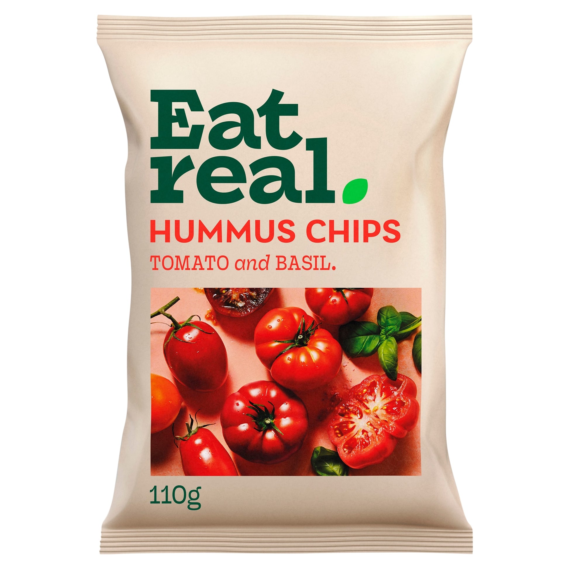 Eat Real Hummus Chips - Tomato & Basil 110g — image 1