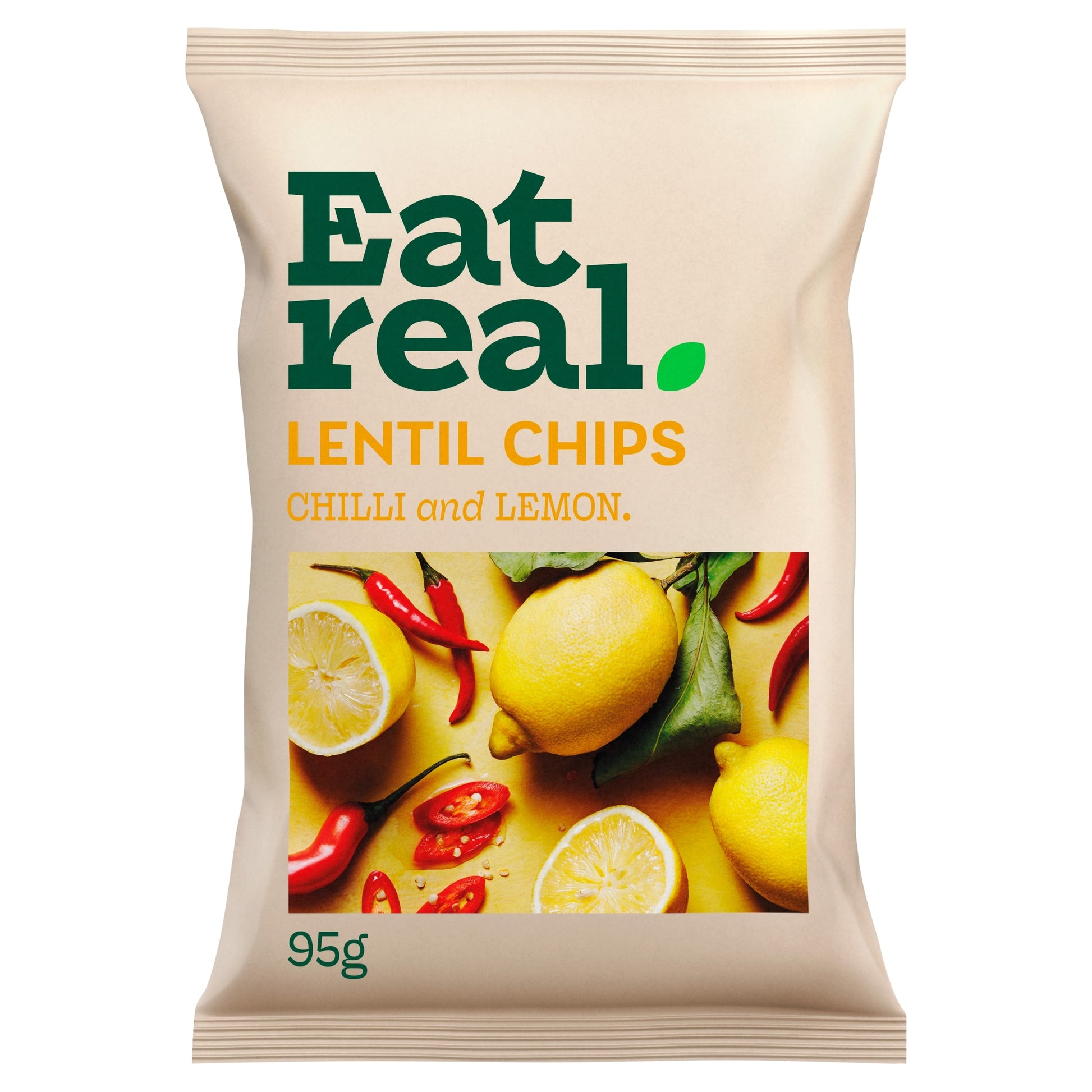 Eat Real Lentil Chips - Chilli & Lemon 95g — image 1