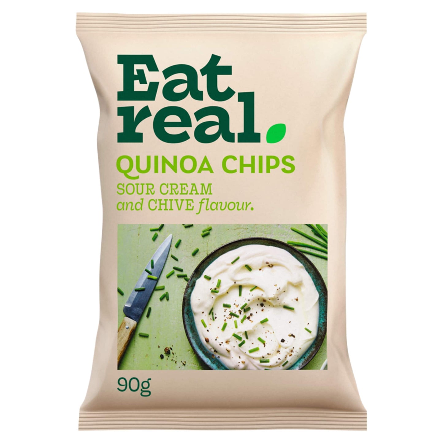 Eat Real Quinoa Chips - Sour Cream & Chive 90g — image 1