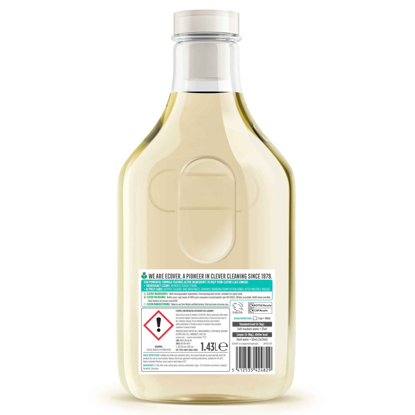 ECOVER Bio Concentrated Laundry Liquid Honey Suckle & Jasmine 40