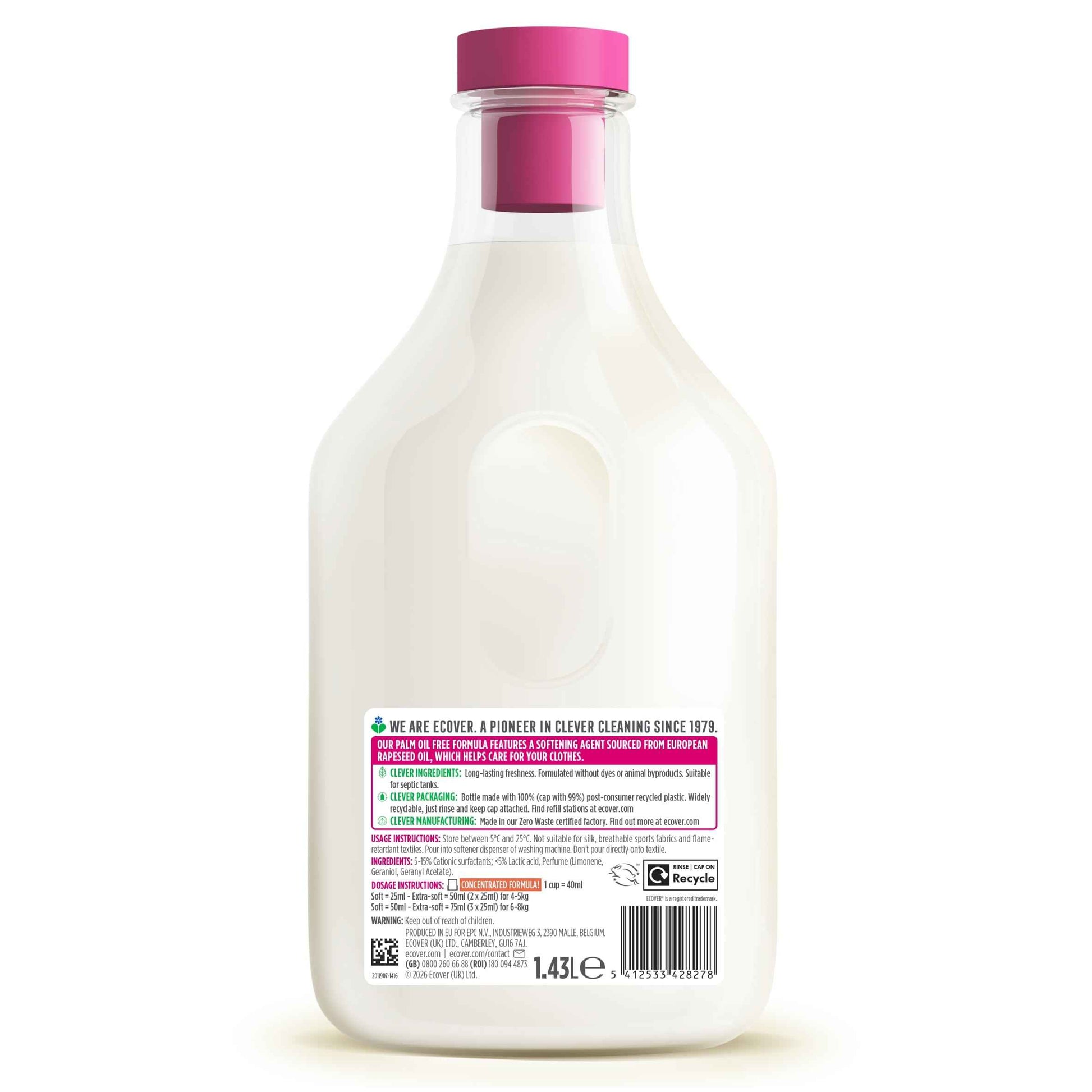 ECOVER Fabric Softener Apple Blossom & Almond 1.43l