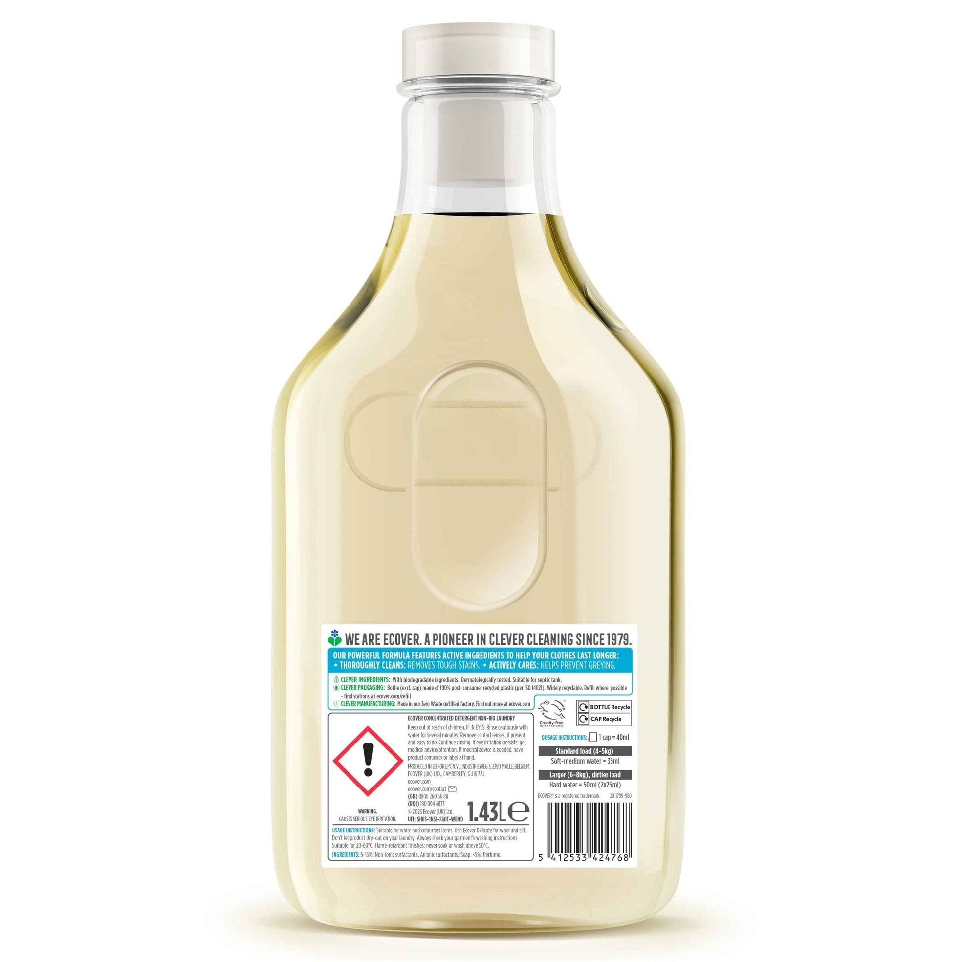 ECOVER Non Bio Concentrated Laundry Liquid 1.43litre 40 Wash