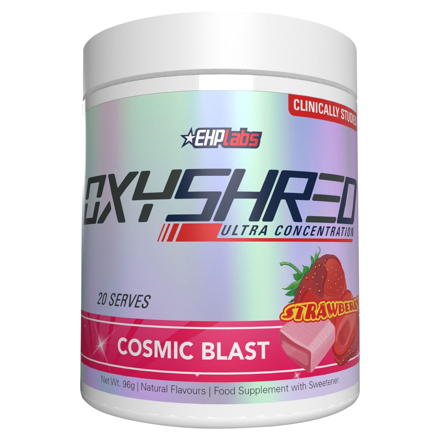 EHPlabs OxyShred Cosmic Blast Strawberry 20 Serve 96g — image 1