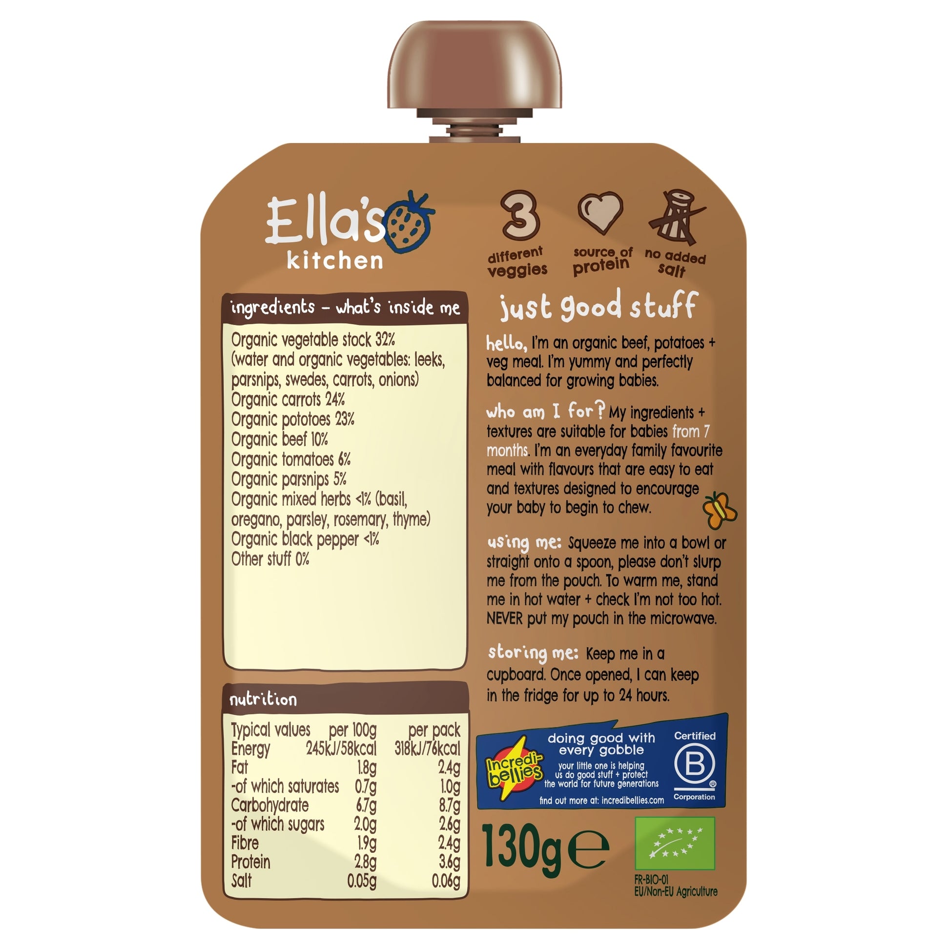 Ella's Kitchen Beef Stew With Spuds 130G — image 2