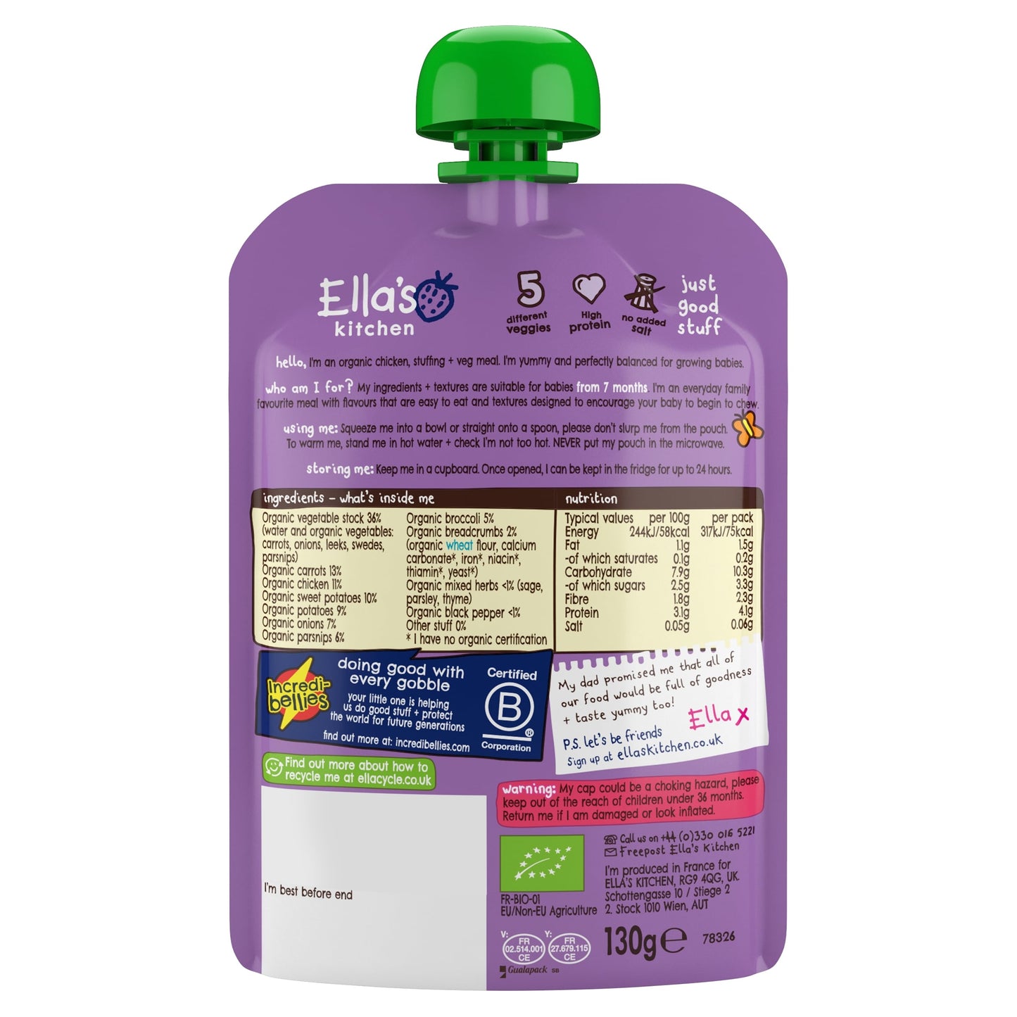 Ella's Kitchen Cheery Chicken Roast Dinner 130G — image 2