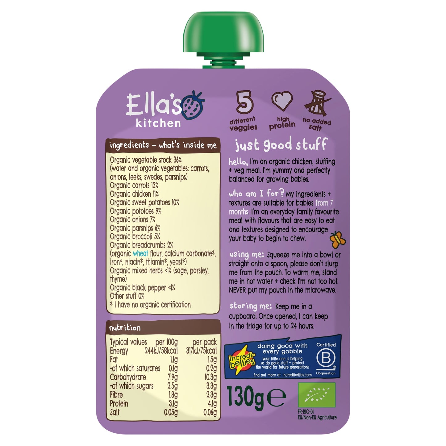 Ella's Kitchen Cheery Chicken Roast Dinner 130G — image 3