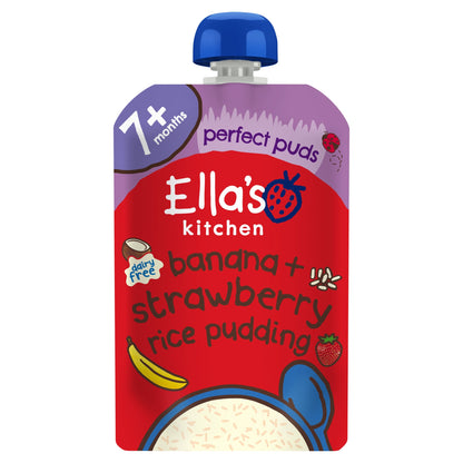 Ella's Kitchen Dairy Free Rice Pudding Banana & Strawberry 7 Months 80G — image 1