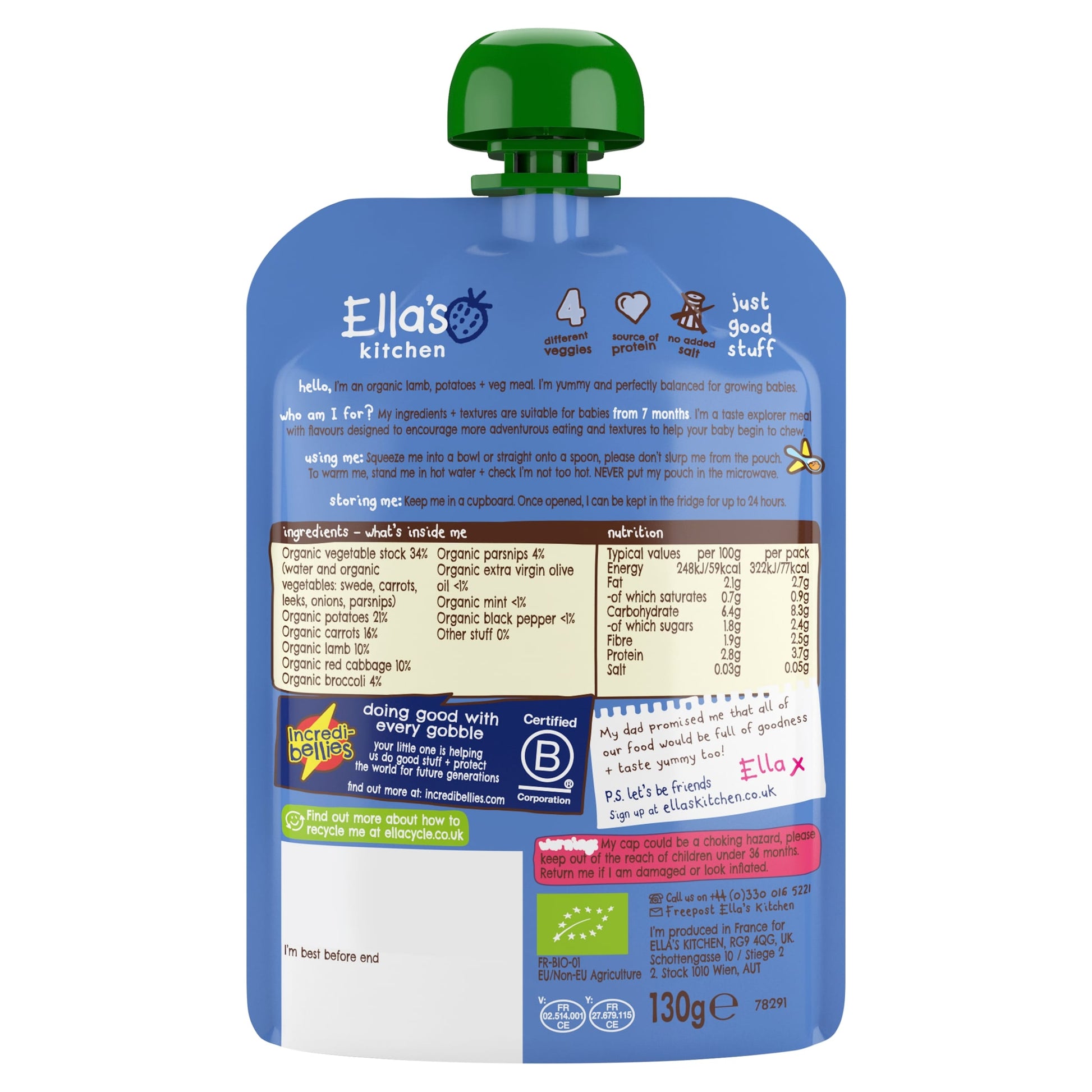 Ella's Kitchen Lamb Roast Dinner 130G — image 3