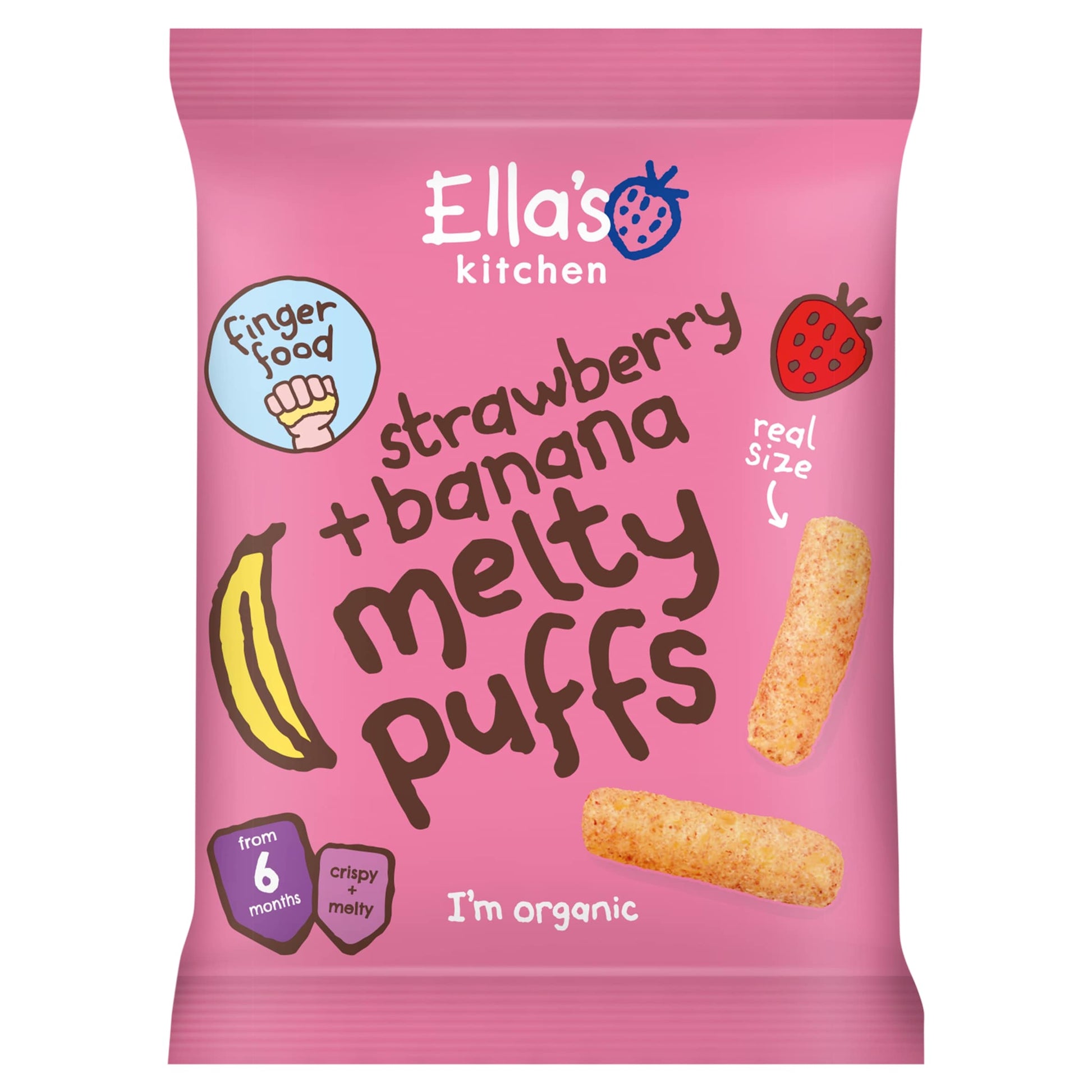 Ella's Kitchen Melty Puffs Strawberry Banana 20G — image 1