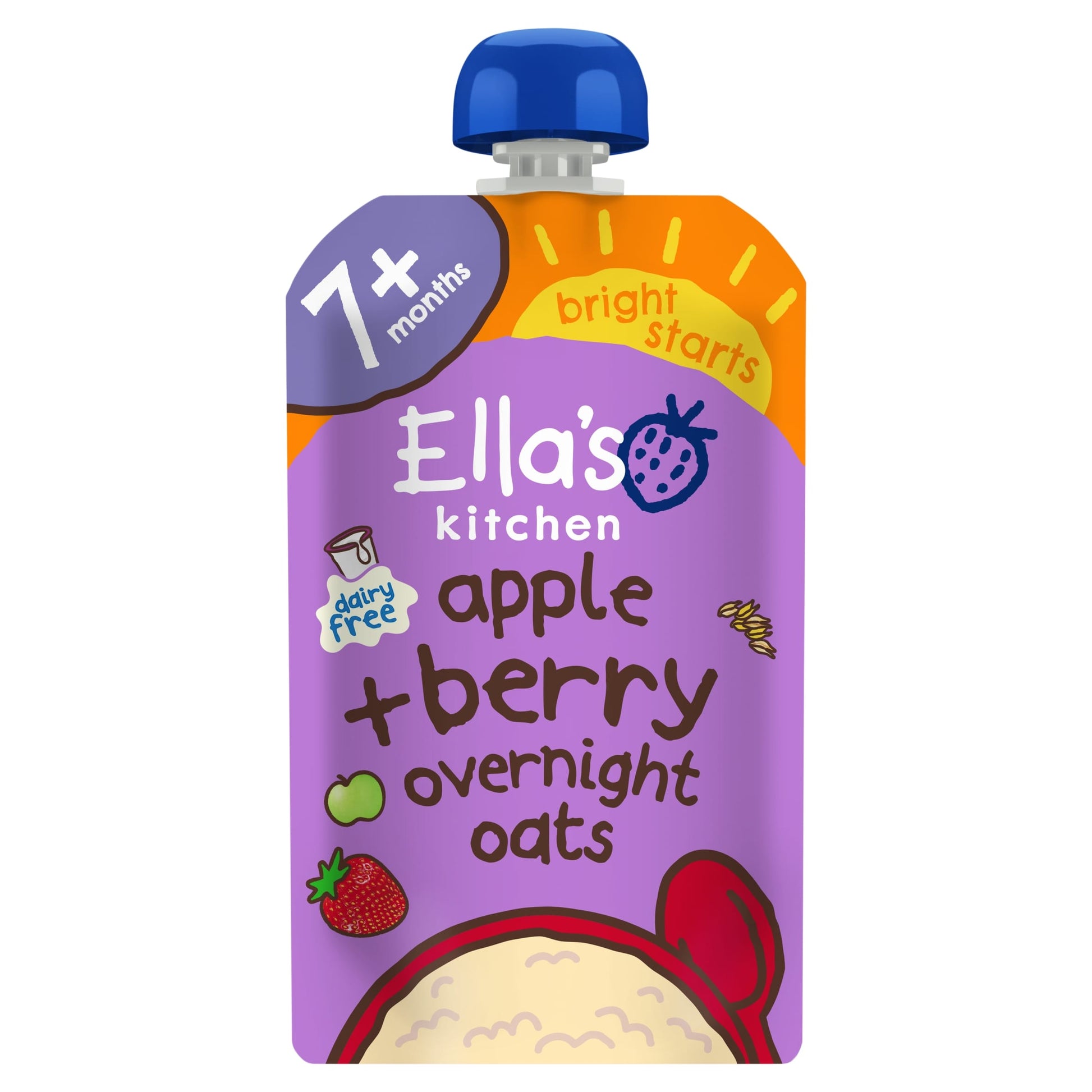 Ella's Kitchen Organic Apple + Berry Overnight Oats With Coconut Milk 7 months + 100g — image 1