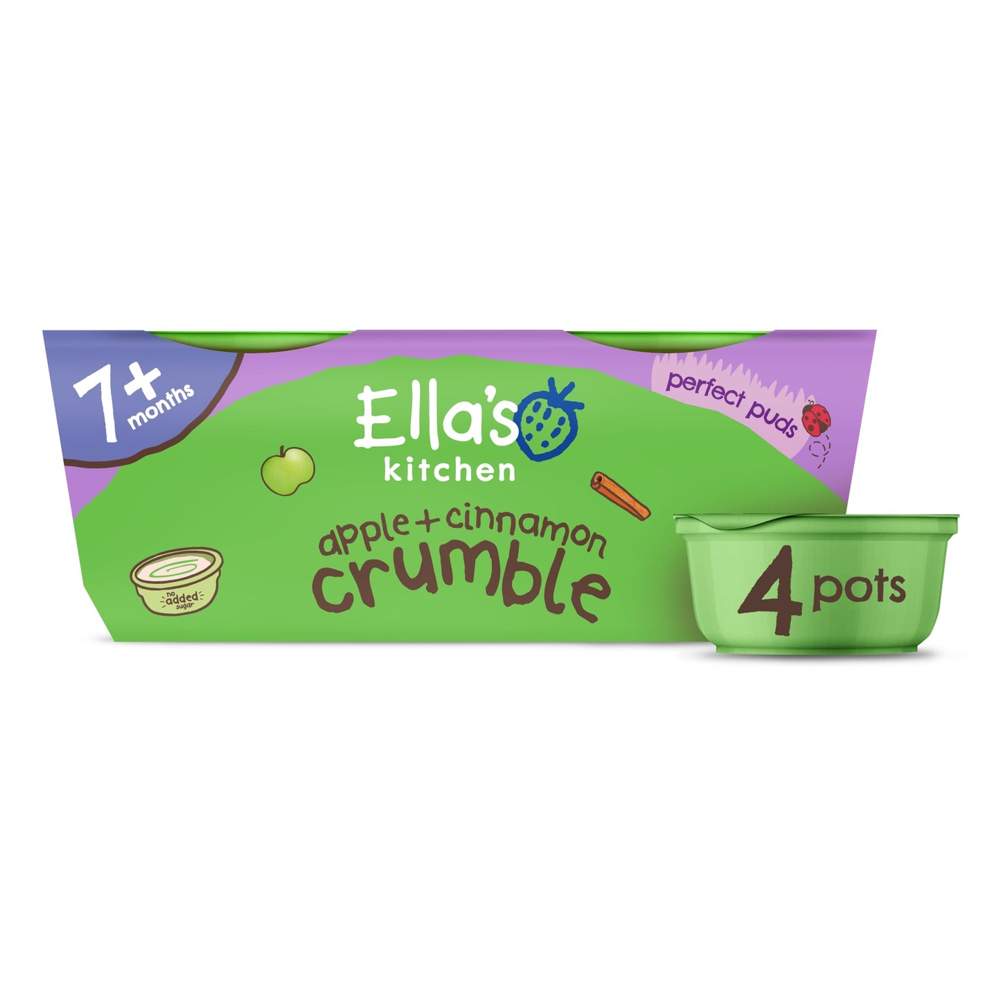 Ella's Kitchen Organic Apple & Cinnamon Crumble 7+M 4x80g — image 1