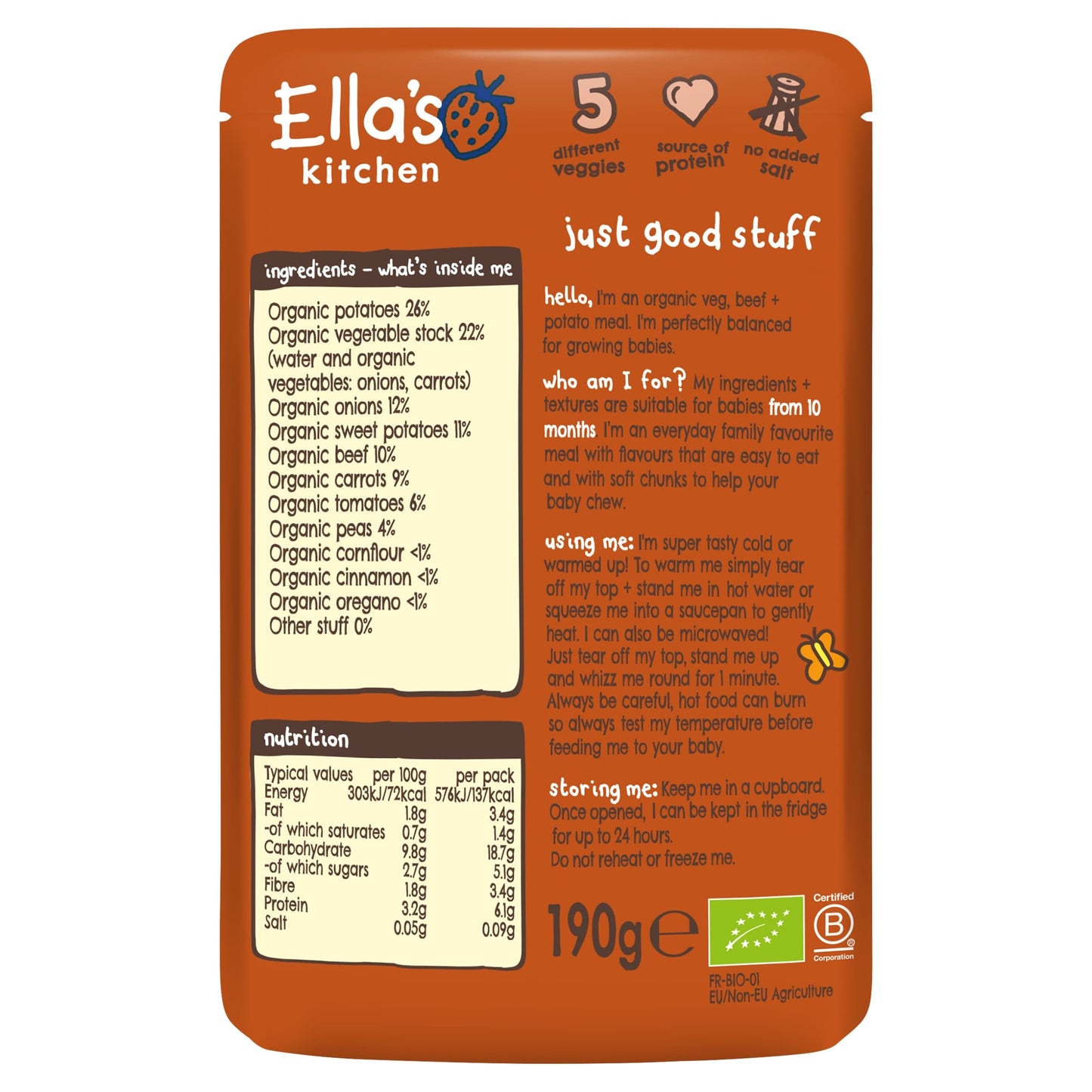 Ella's Kitchen Organic Cottage Pie With Cinnamon 190G — image 2