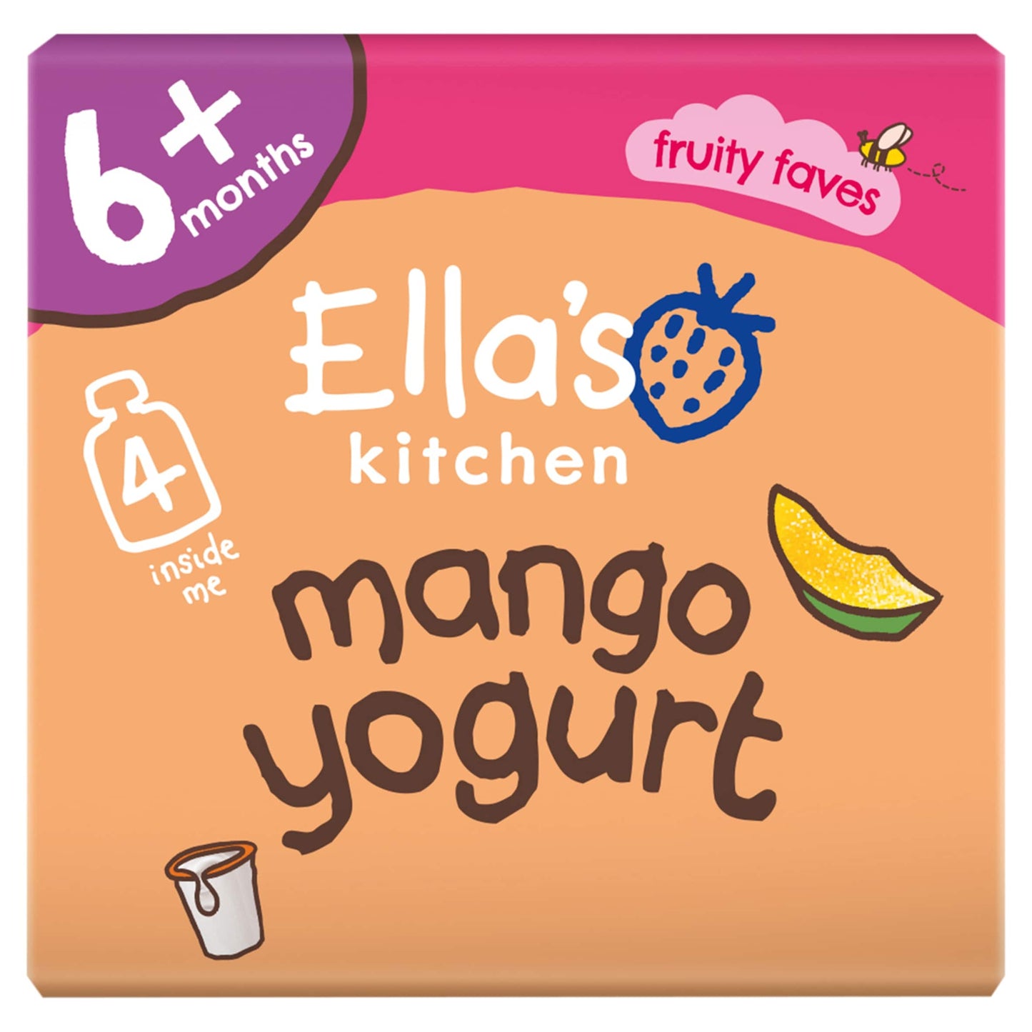 Ella's Kitchen Organic greek style mango yogurt 4x90g — image 1