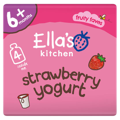 Ella's Kitchen Organic Greek style strawberry yogurt 4x90g — image 1