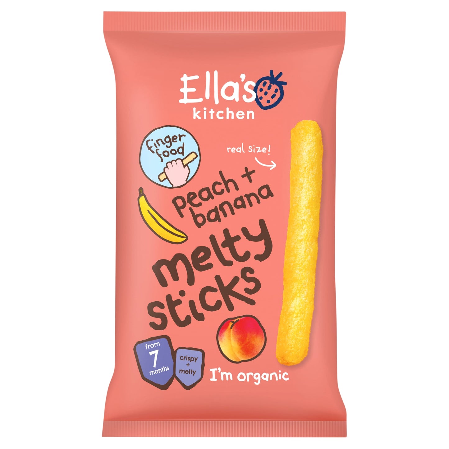 Ella's Kitchen Organic Peach & Banana Melty Sticks 16G — image 1