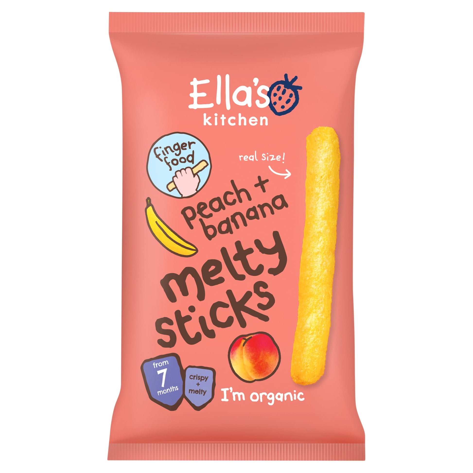 Ella's Kitchen Organic Peach & Banana Melty Sticks 16G — image 1