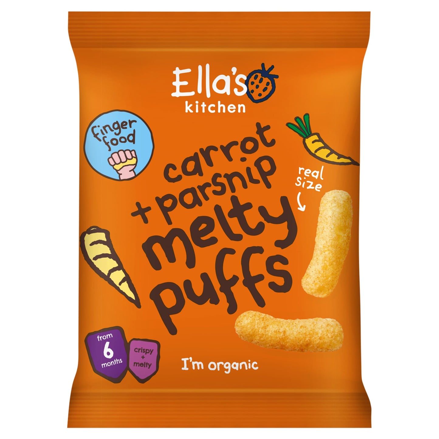 Ella's Kitchen Parsnip & Carrot Melty Puffs 20G — image 1
