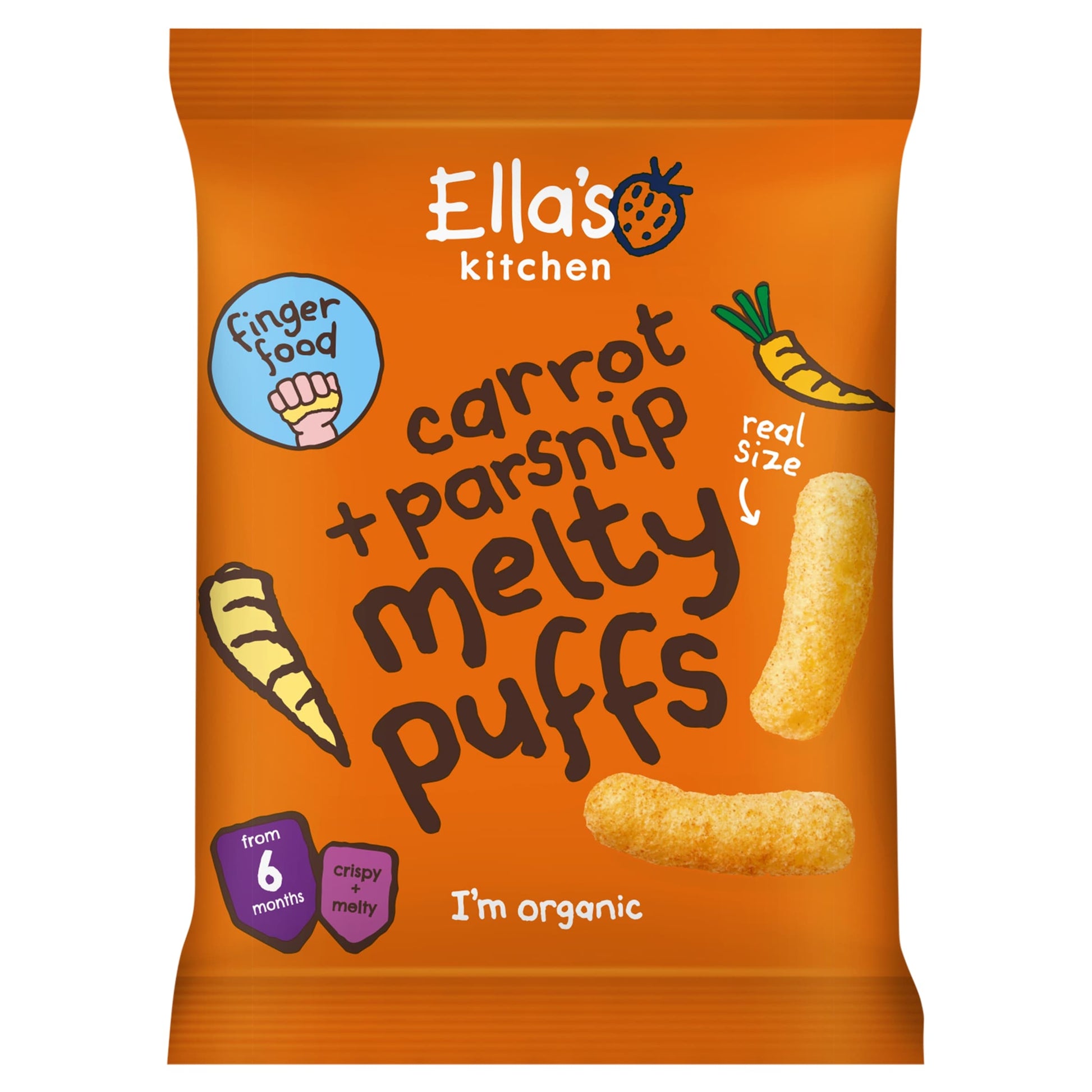 Ella's Kitchen Parsnip & Carrot Melty Puffs 20G — image 1