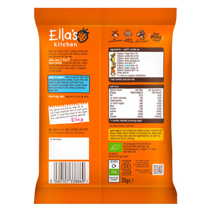 Ella's Kitchen Parsnip & Carrot Melty Puffs 20G — image 2