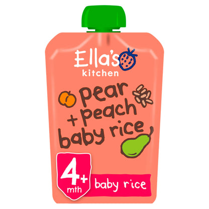 Ella's Kitchen Peaches Pears Plus Baby Rice Stage 1 X 120G — image 1