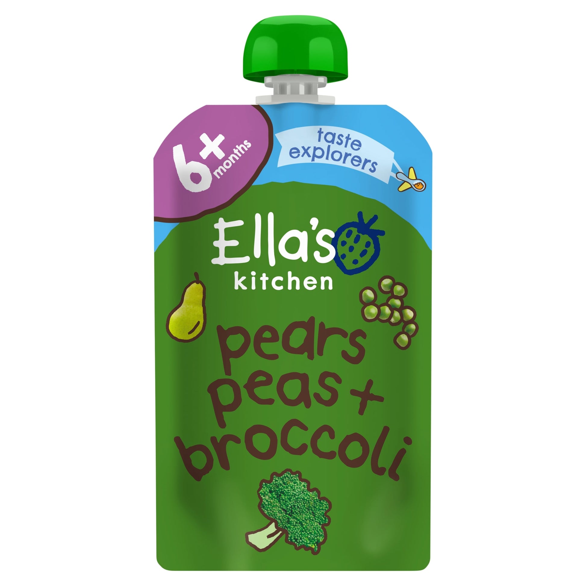 Ella's Kitchen Pears, Peas & Broccoli Puree 120G — image 1