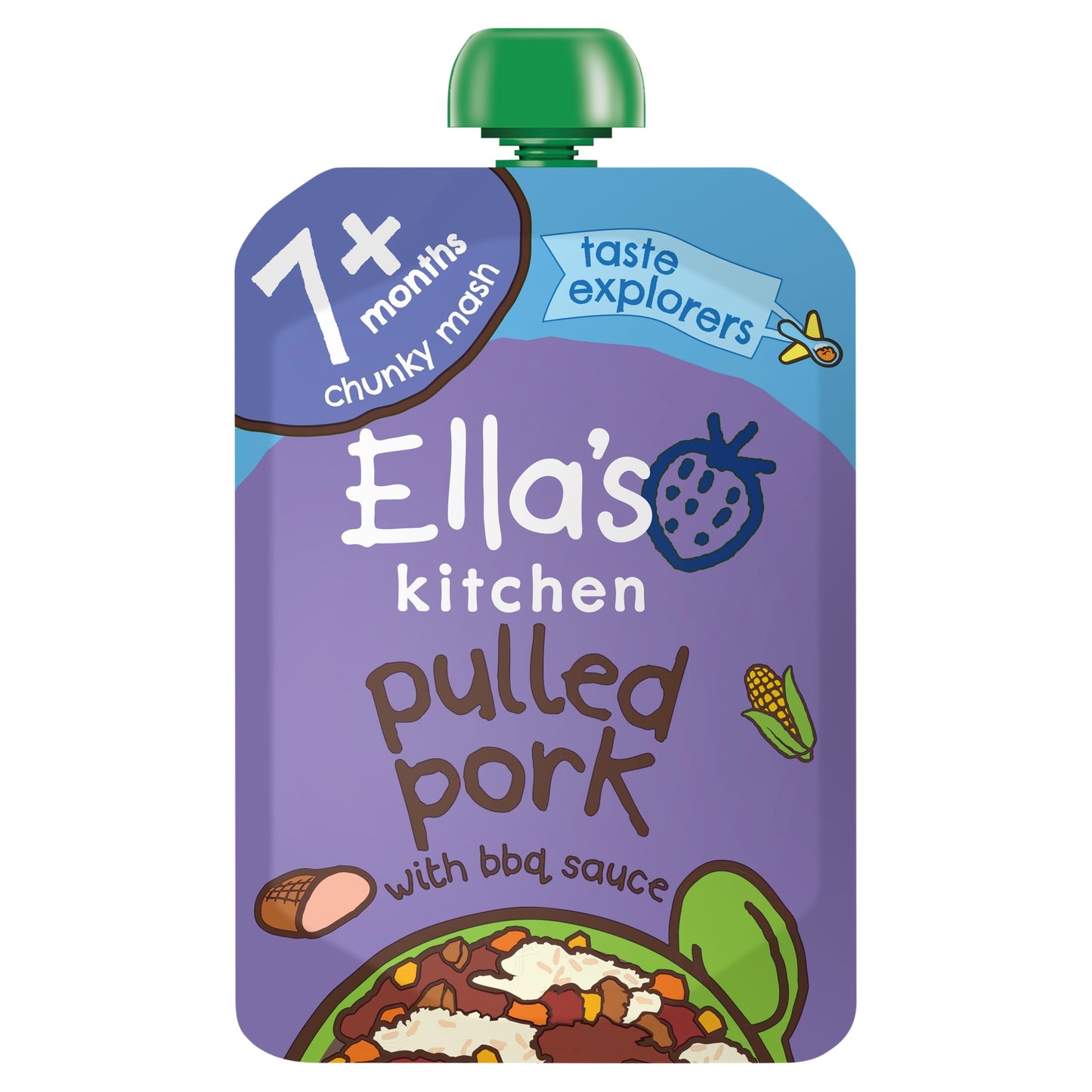 Ella's Kitchen Punchy Pulled Pork with BBQ Sauce 7m+ 130g — image 1