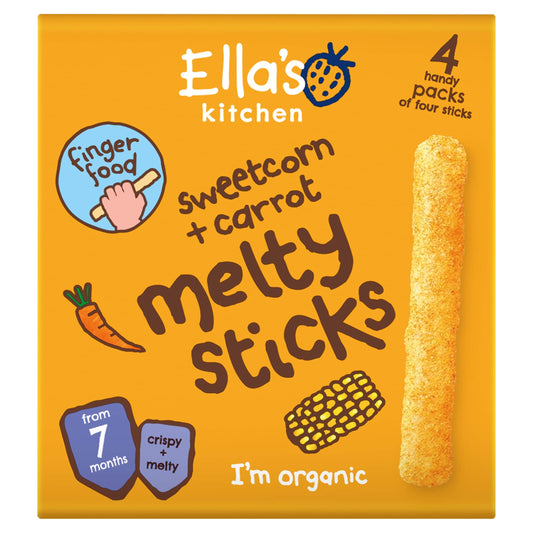 Ella's Kitchen Sweetcorn & Carrot Melty Sticks 4X6g — image 1