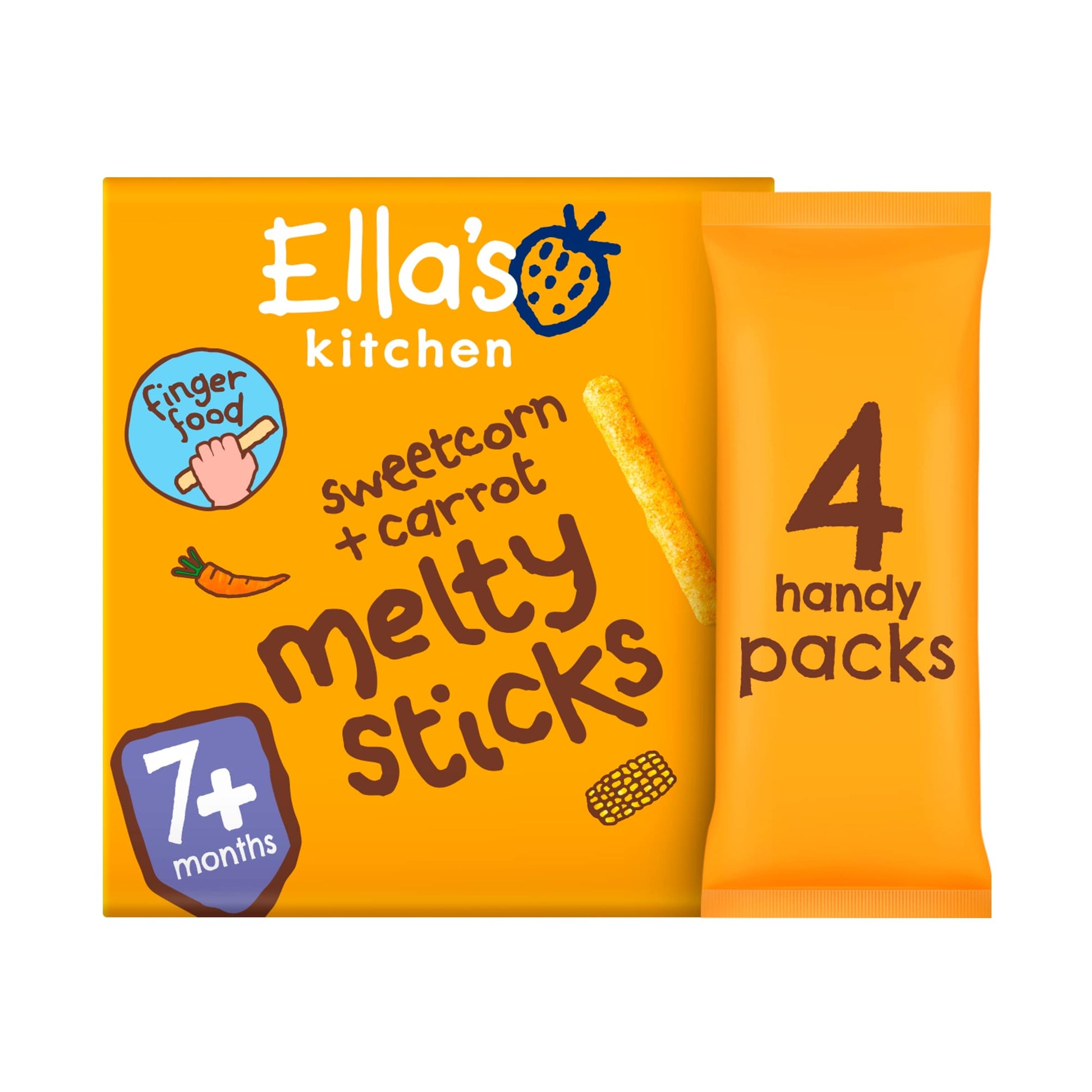 Ella's Kitchen Sweetcorn & Carrot Melty Sticks 4X6g — image 3