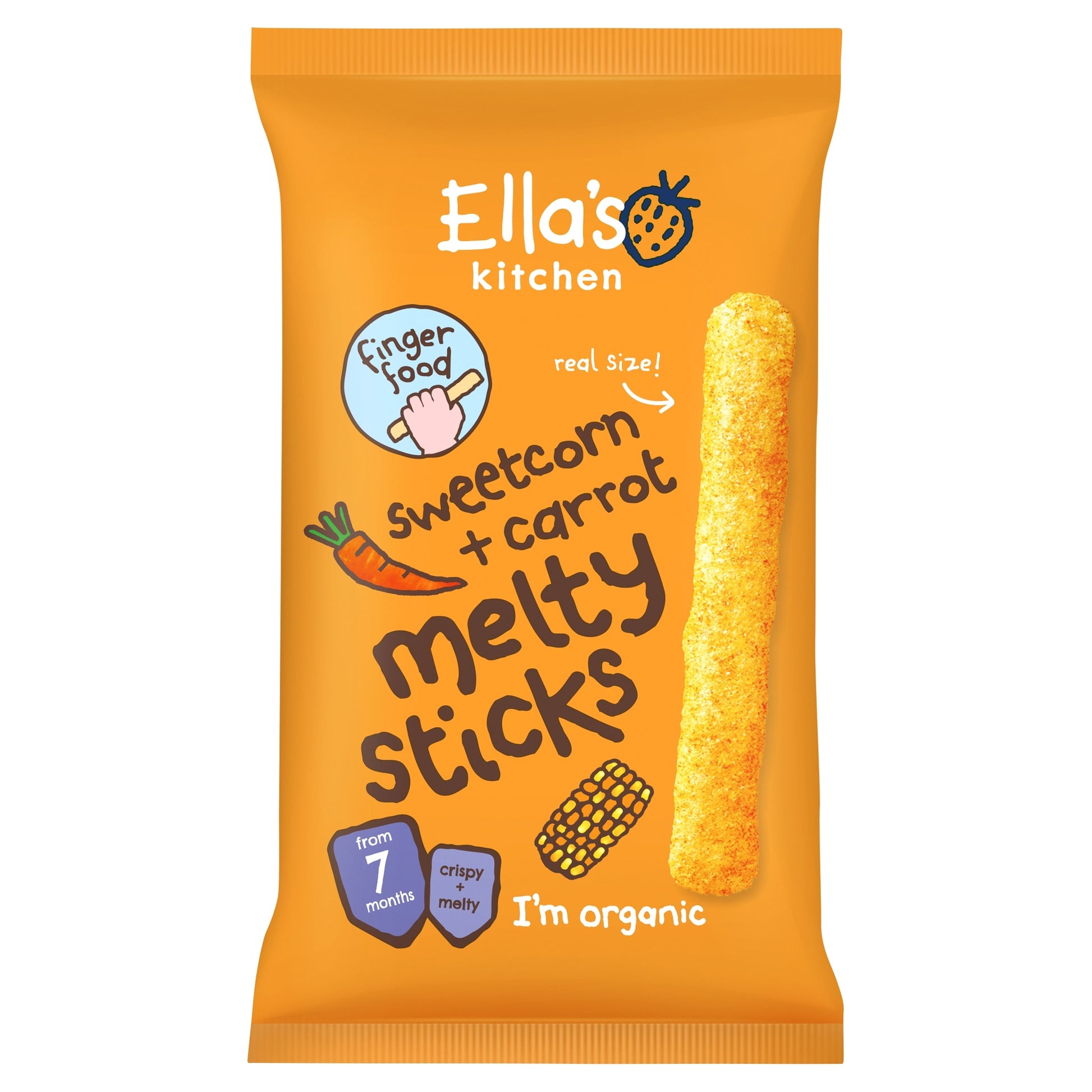 Ella's Kitchen Sweetcorn Plus Carrot Melty Sticks 17G — image 1