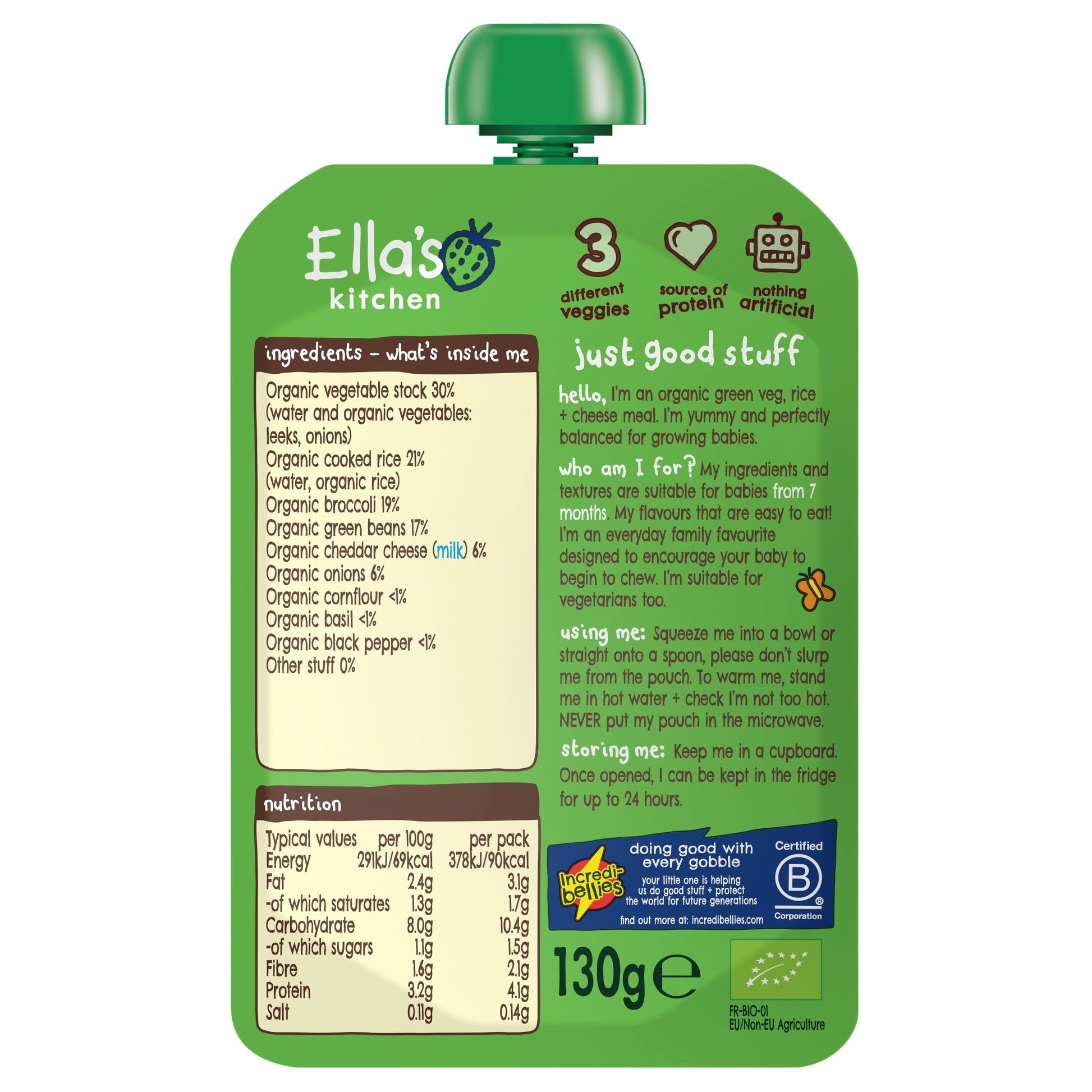 Ella's Kitchen Veggie Risotto With Cheese 130G — image 2