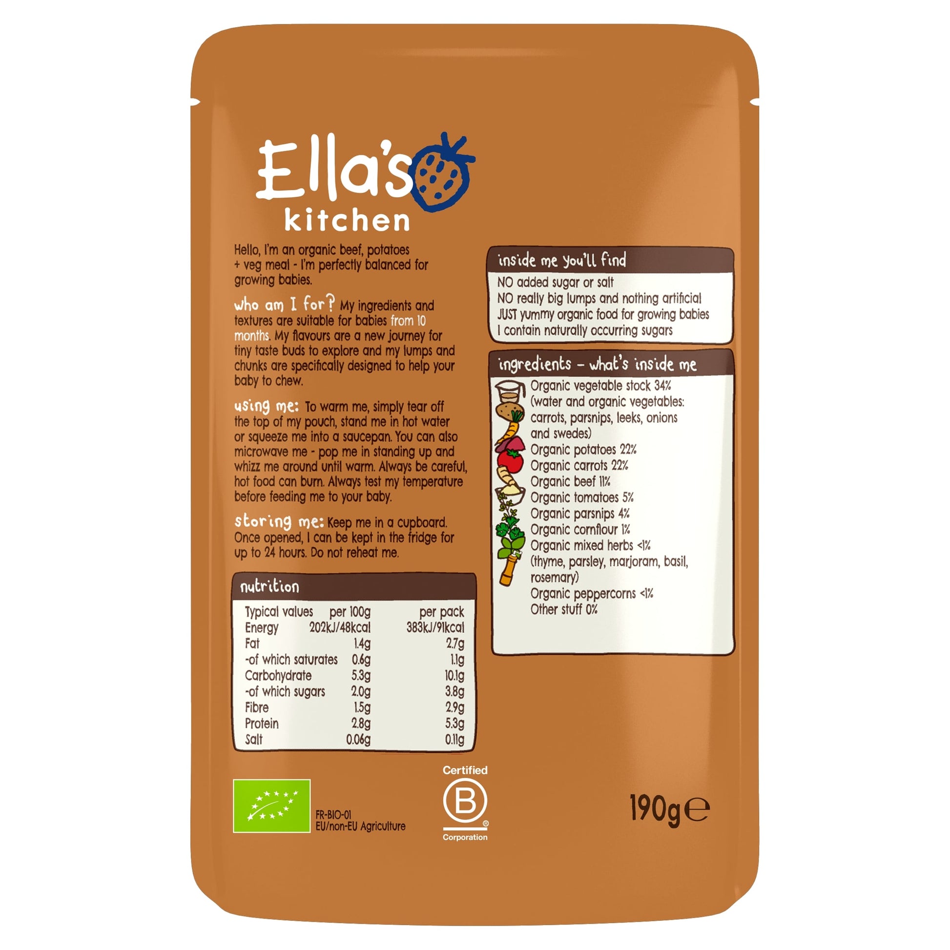 Ella's Kitchen Wonderfully Warming Beef Stew 190G — image 2
