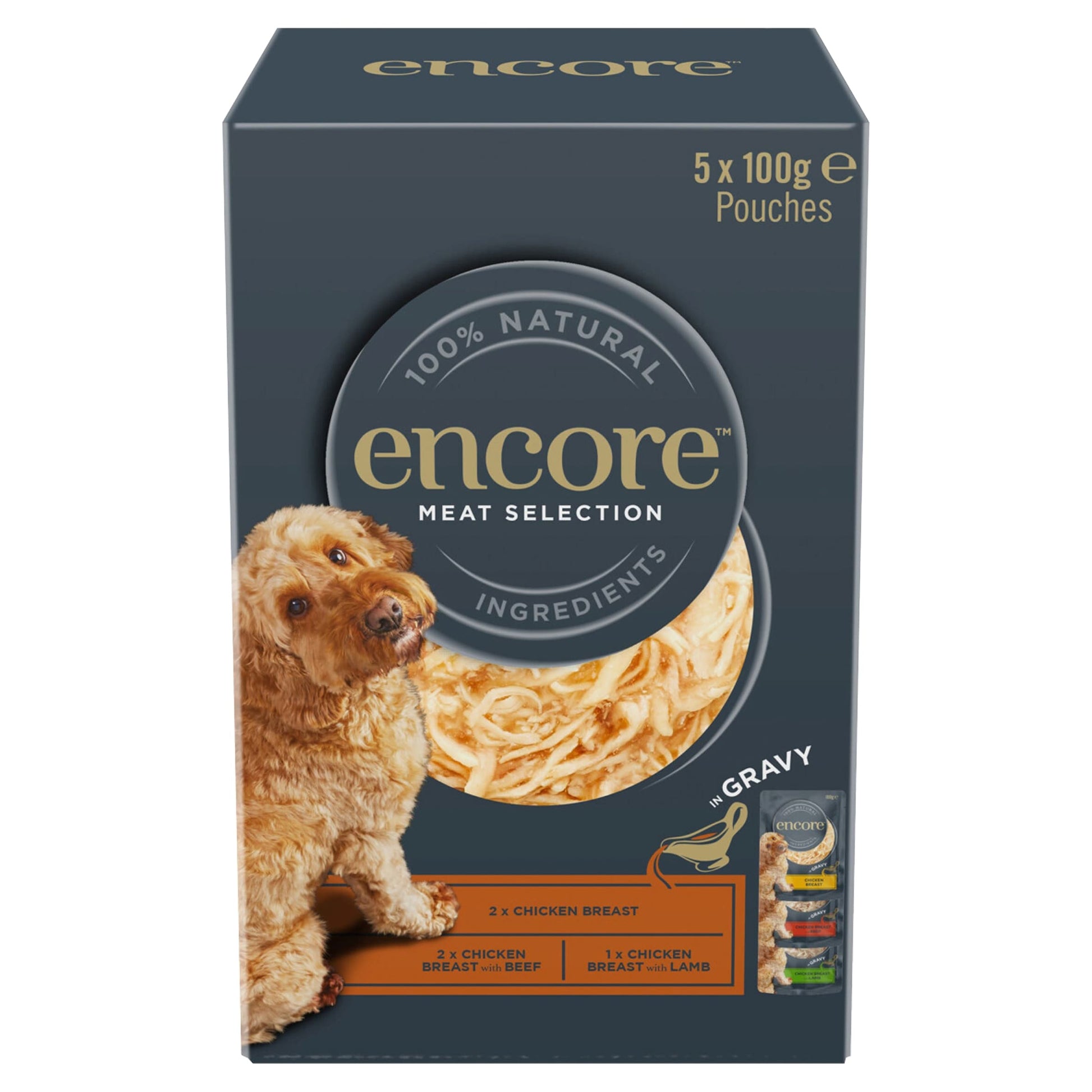 Encore Dog Pouch Meat Selection in Gravy 5x100g — image 1