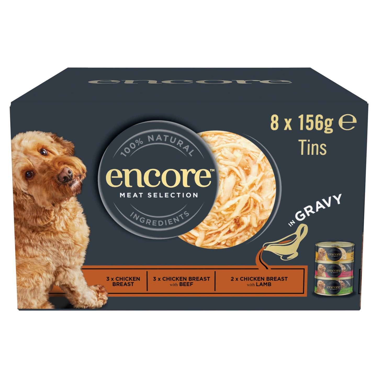 Encore Dog Tins Meat Selection in Gravy 8x156g — image 1